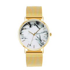 Fashion Mesh Band Creative Marble Female Wrist Watch Luxury Women Quartz Watches Gifts Relogio Feminino