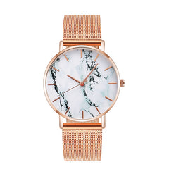 Fashion Mesh Band Creative Marble Female Wrist Watch Luxury Women Quartz Watches Gifts Relogio Feminino